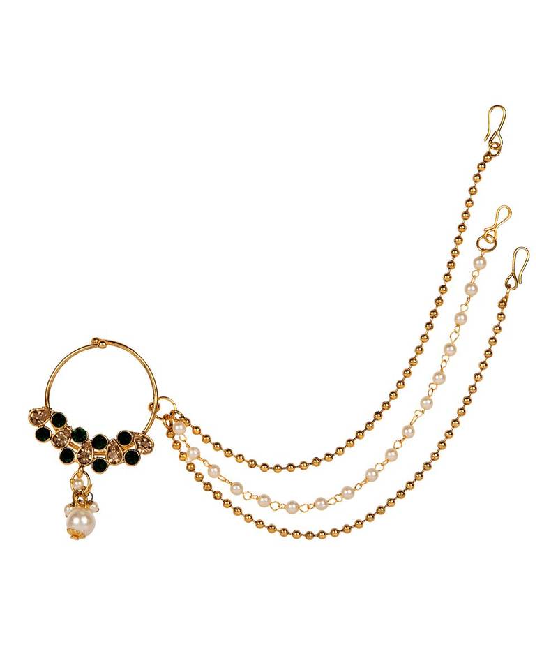 Green gold plated Yellow Gold Alloy   Nosering