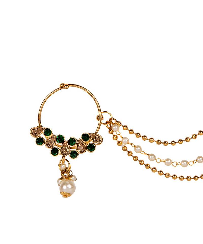 Green gold plated Yellow Gold Alloy   Nosering