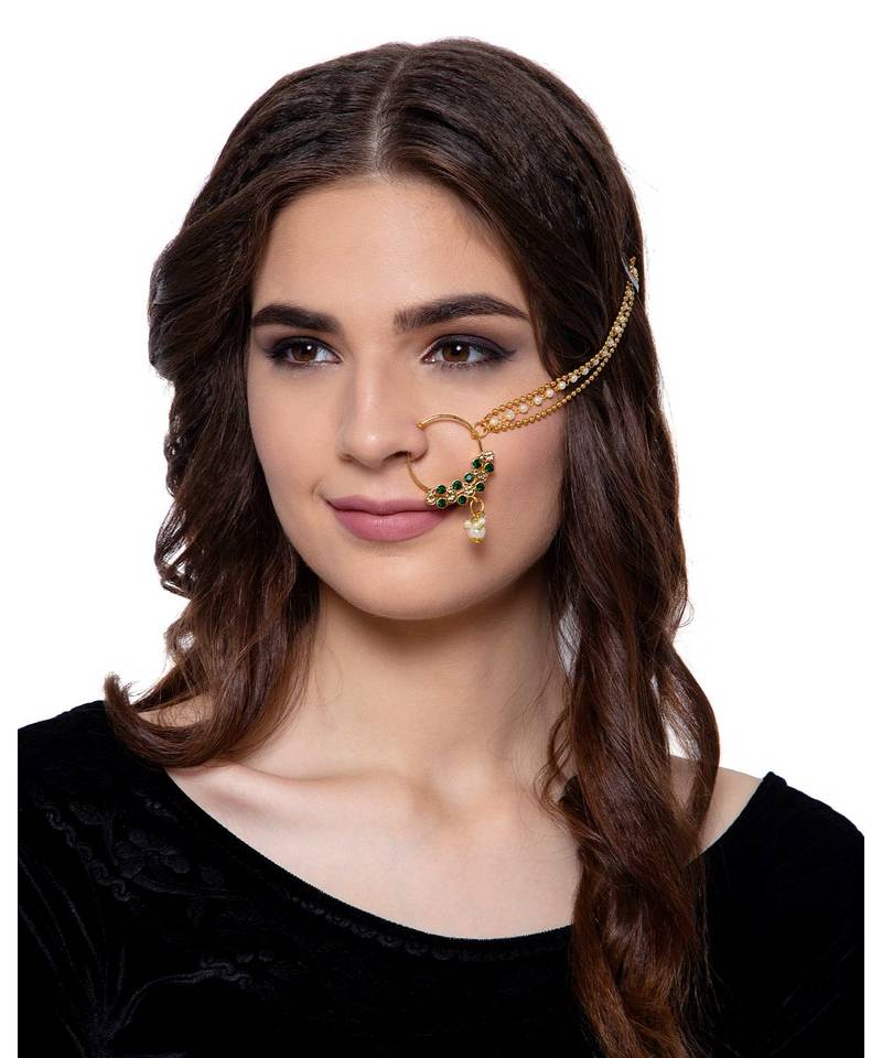 Green gold plated Yellow Gold Alloy   Nosering
