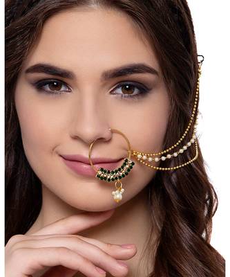 Green gold plated Yellow Gold Alloy   Nosering 1