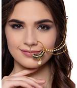 Green gold plated Yellow Gold Alloy   Nosering