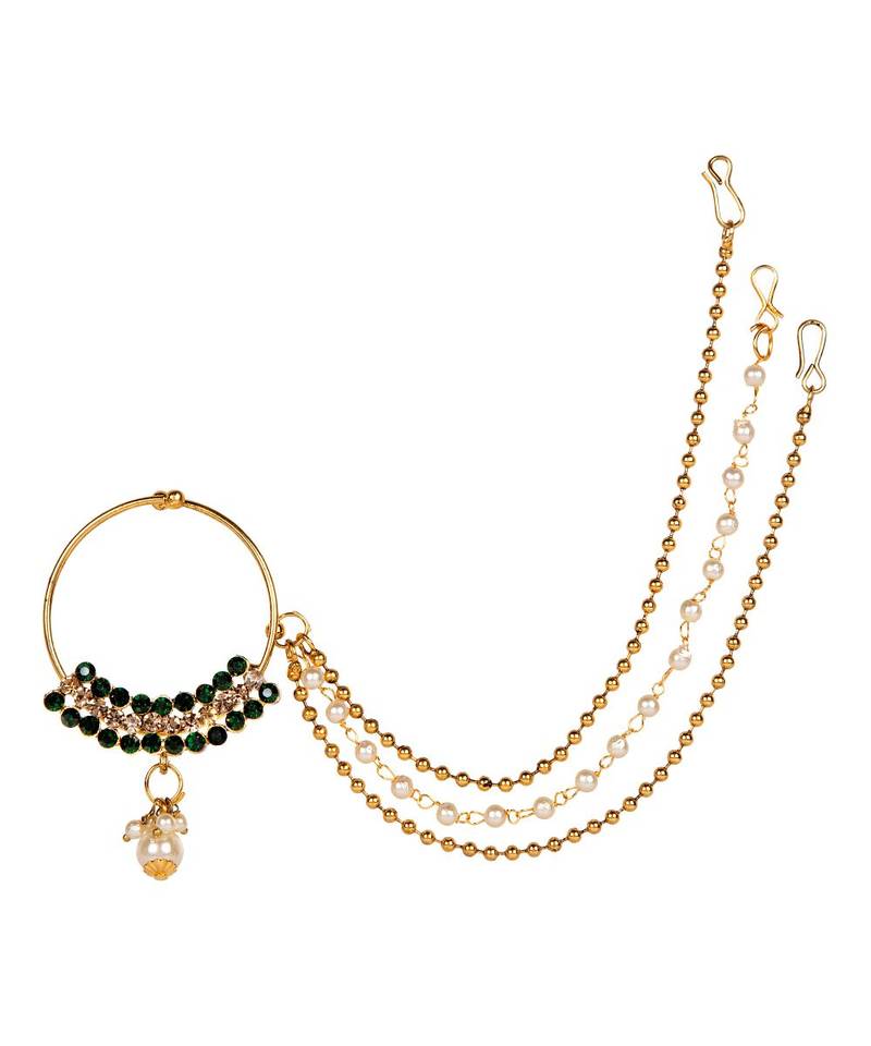 Green gold plated Yellow Gold Alloy   Nosering