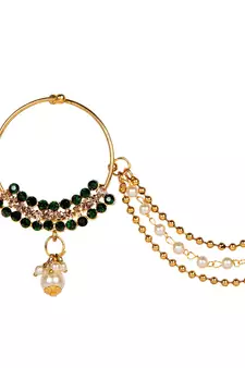 Green gold plated Yellow Gold Alloy   Nosering
