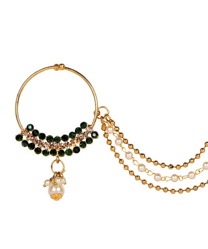 Green gold plated Yellow Gold Alloy   Nosering