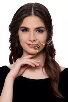 Green gold plated Yellow Gold Alloy   Nosering
