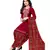 Red printed crepe salwar