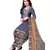 Blue printed crepe salwar