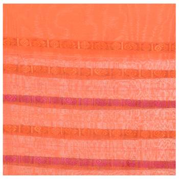 Black hand woven pure cotton saree with blouse 5