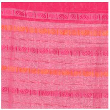   multicolor hand woven pure cotton saree with blouse 5