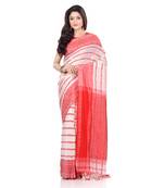   multicolor hand woven pure cotton saree with blouse