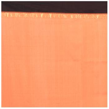   orange hand woven kanchipuram silk saree with blouse 5
