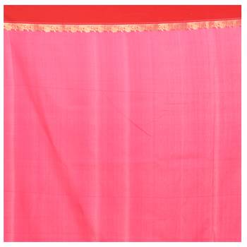 Pink hand woven kanchipuram silk saree with blouse 5