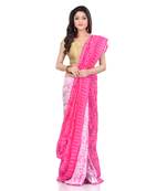 Multicolor Hand Woven Cotton Saree Without Blouse