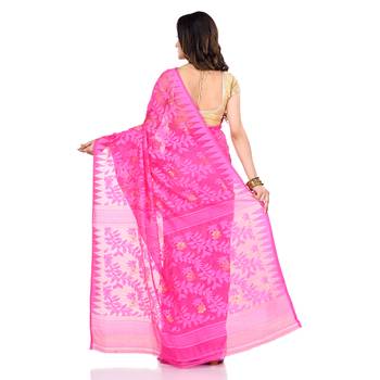 Multicolor Hand Woven Cotton Saree Without Blouse 2