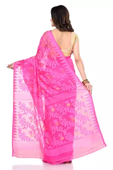 Multicolor Hand Woven Cotton Saree Without Blouse