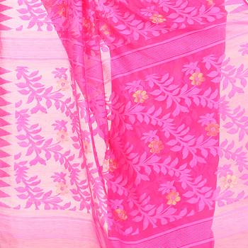 Multicolor Hand Woven Cotton Saree Without Blouse 4