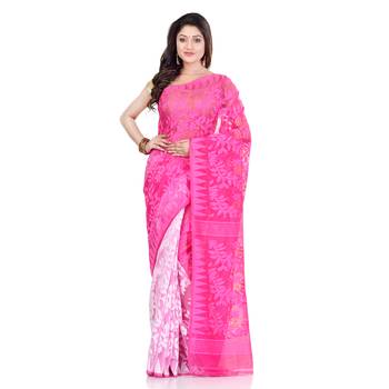 Multicolor Hand Woven Cotton Saree Without Blouse 5