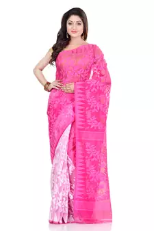 Multicolor Hand Woven Cotton Saree Without Blouse