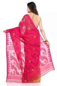 Multicolor Hand Woven Cotton Saree Without Blouse