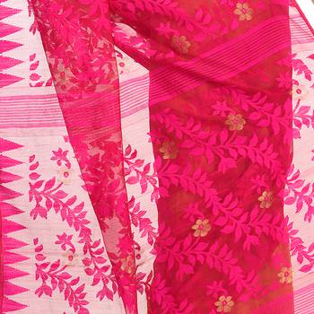Multicolor Hand Woven Cotton Saree Without Blouse 4