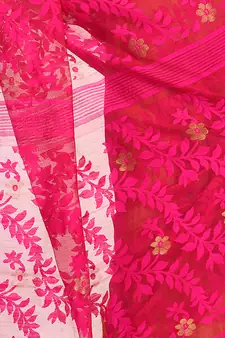 Multicolor Hand Woven Cotton Saree Without Blouse