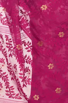 Multicolor Hand Woven Cotton Saree Without Blouse