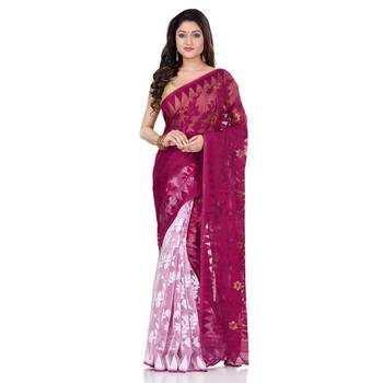 Multicolor Hand Woven Cotton Saree Without Blouse 5