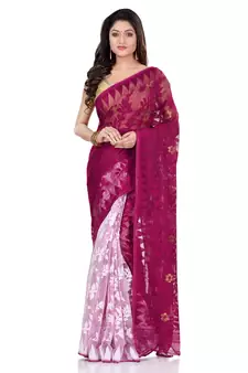 Multicolor Hand Woven Cotton Saree Without Blouse