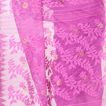   purple hand woven cotton saree  4
