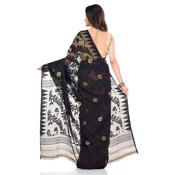 Multicolor Hand Woven Cotton Saree Without Blouse 2