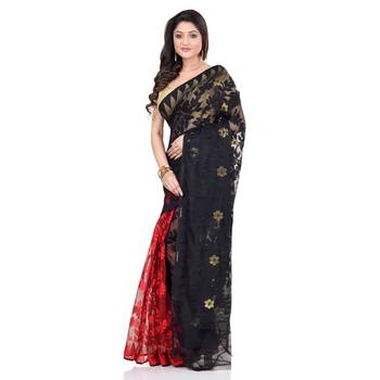 Multicolor Hand Woven Cotton Saree Without Blouse 3