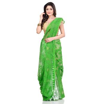 Multicolor Hand Woven Cotton Saree Without Blouse 1