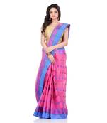 Multicolor Hand Woven Cotton Saree Without Blouse