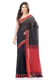   multicolor hand woven cotton saree with blouse