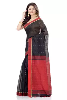   multicolor hand woven cotton saree with blouse