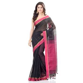   multicolor hand woven cotton saree with blouse 1