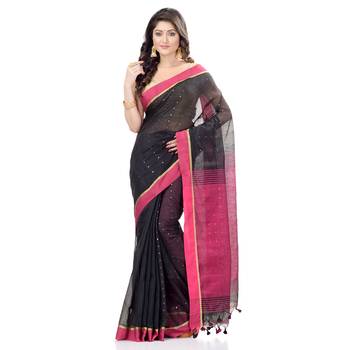   multicolor hand woven cotton saree with blouse 2
