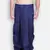 Men's Traditional Deep Blue Coloured Plain Art Silk Dhoti