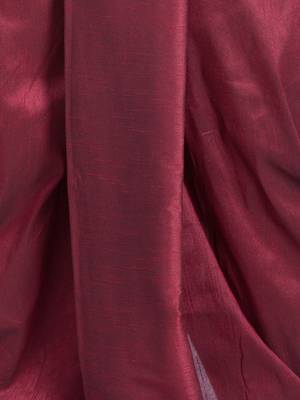 Men's Traditional Marron Coloured Plain Art Silk Dhoti 6