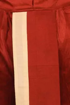 Men's Traditional Red Coloured Plain Art Silk Dhoti