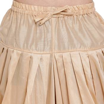 Men's Traditional Beige Coloured plain Pattern Art Silk Kaul Dhoti 6