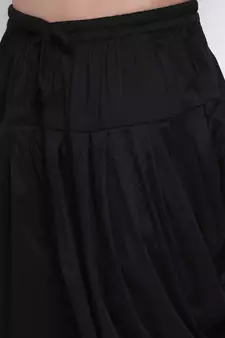 Men's Traditional Black Coloured plain Pattern Art Silk Kaul Dhoti