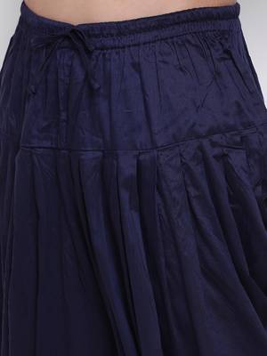 Men's Traditional Deep Blue Coloured plain Pattern Art Silk Kaul Dhoti 6