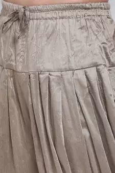 Men's Traditional Mehandi Coloured plain Pattern Art Silk Kaul Dhoti