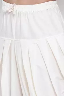 off-White Art Silk Plain Dhoti