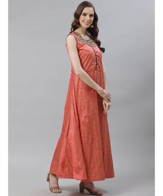 Made to Measure Pastel Woven Embroidered Anarkali Set with Contrast Banarasi Dupatta 4