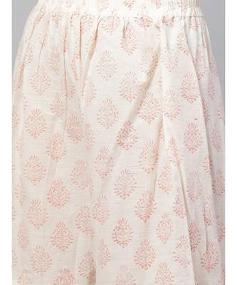 Pure Cotton Cambric Block Printing Stitched Suit with GottaPatti Embroidery & Shehrara 5