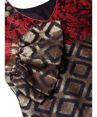 multicolor Made-to-Measure Kurta Set with Banarasi Handloom dupatta and Sharara 2