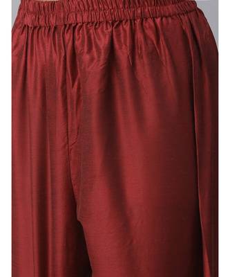 Maroon Banarasi Kurta Set with Zari meenakari Mughal Inspired weaving and Handloom dupatta 6