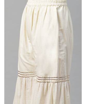 orange Mirror Neck line Art Silk Kurta,with Gotta Patti Sharara & Sequence Embroiderd Dupatta 5